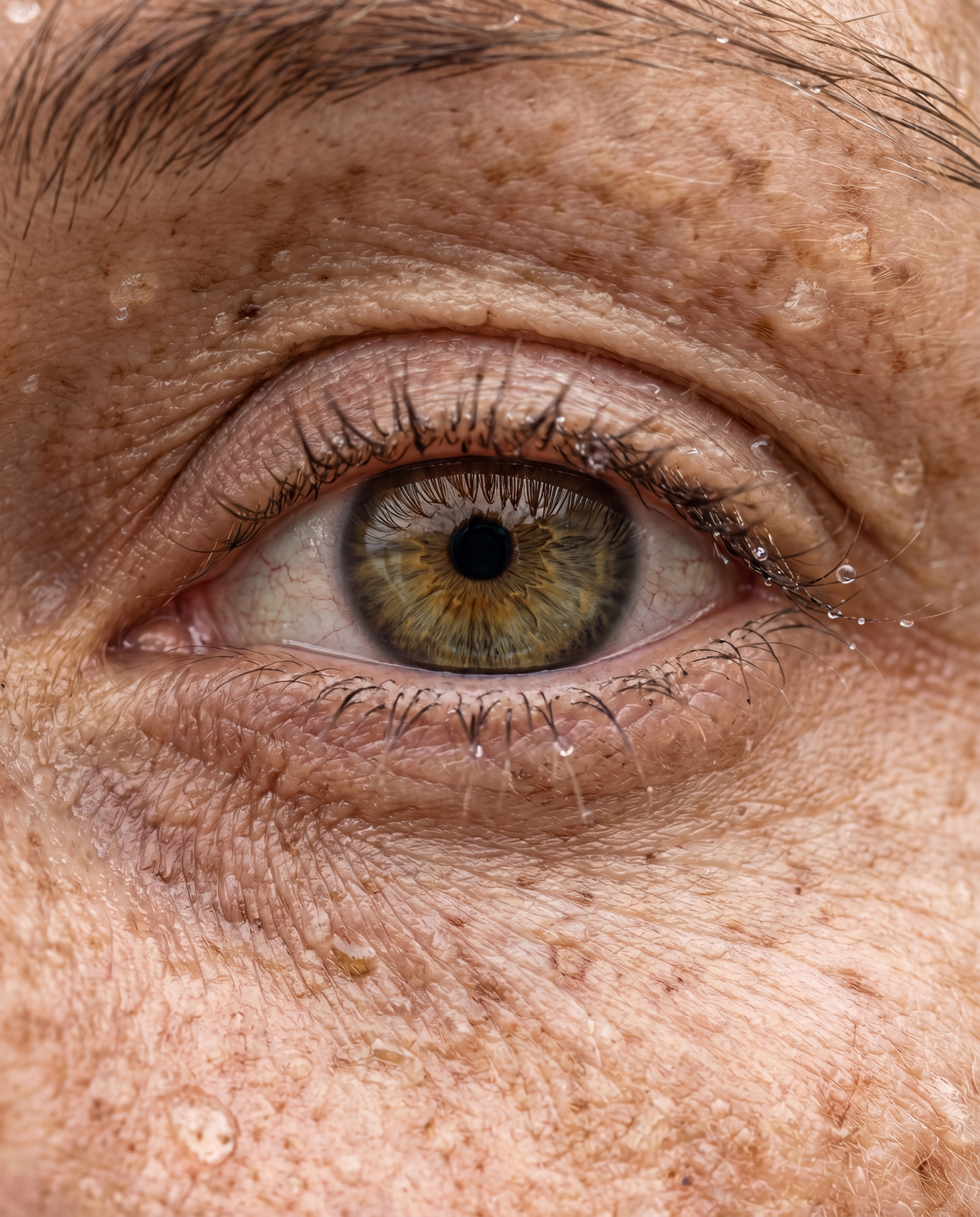 Detalhe dos olhos — reflexo e íris